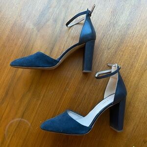Essex Lane Navy Blue Suede & Leather Pumps
